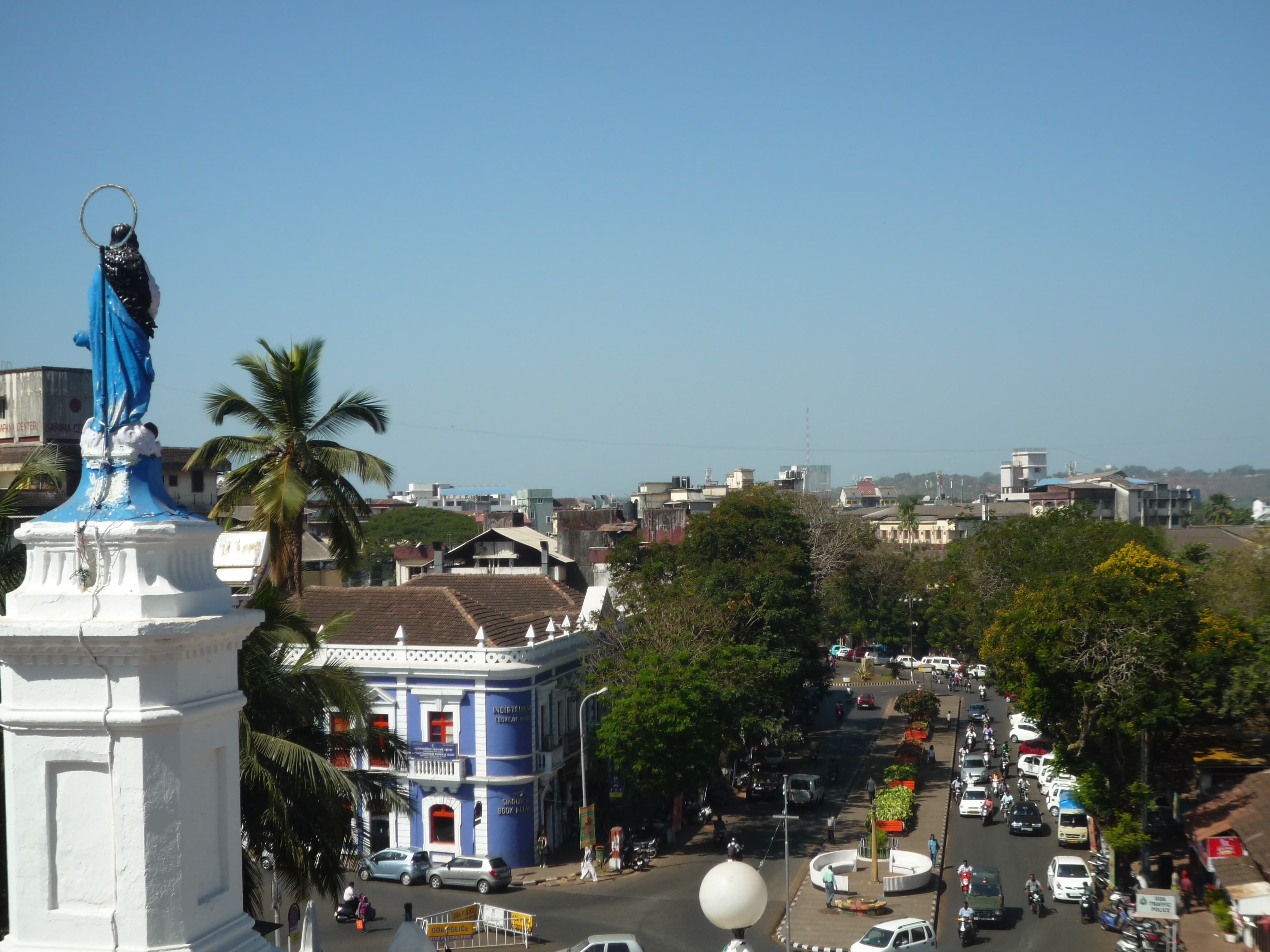 Colourful Portuguese-era street in Goa