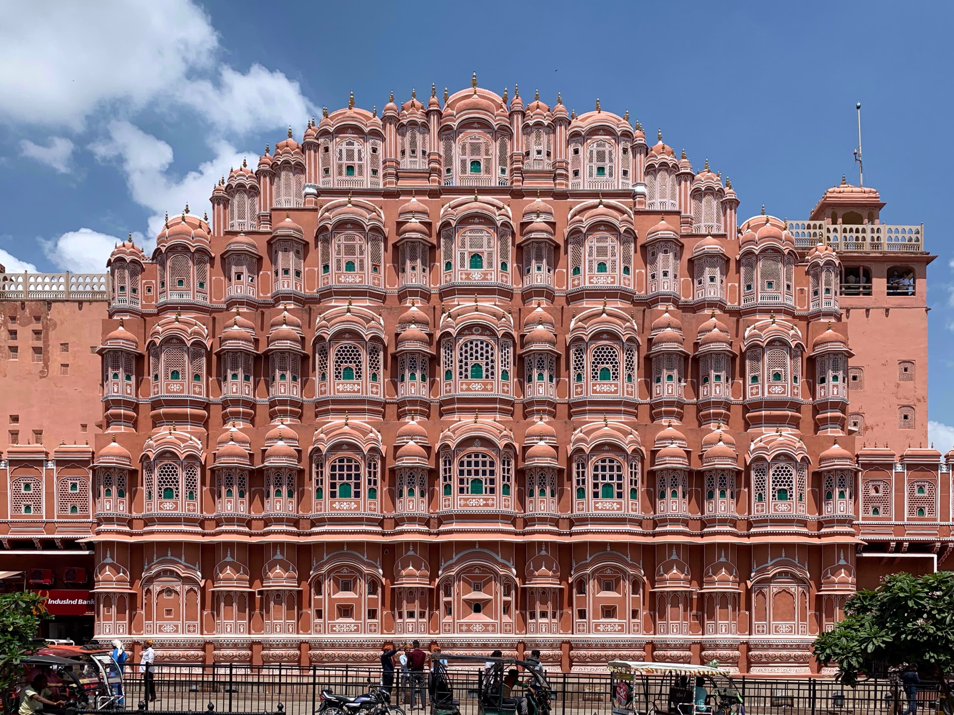Grand Rajasthan fort rising above a desert city