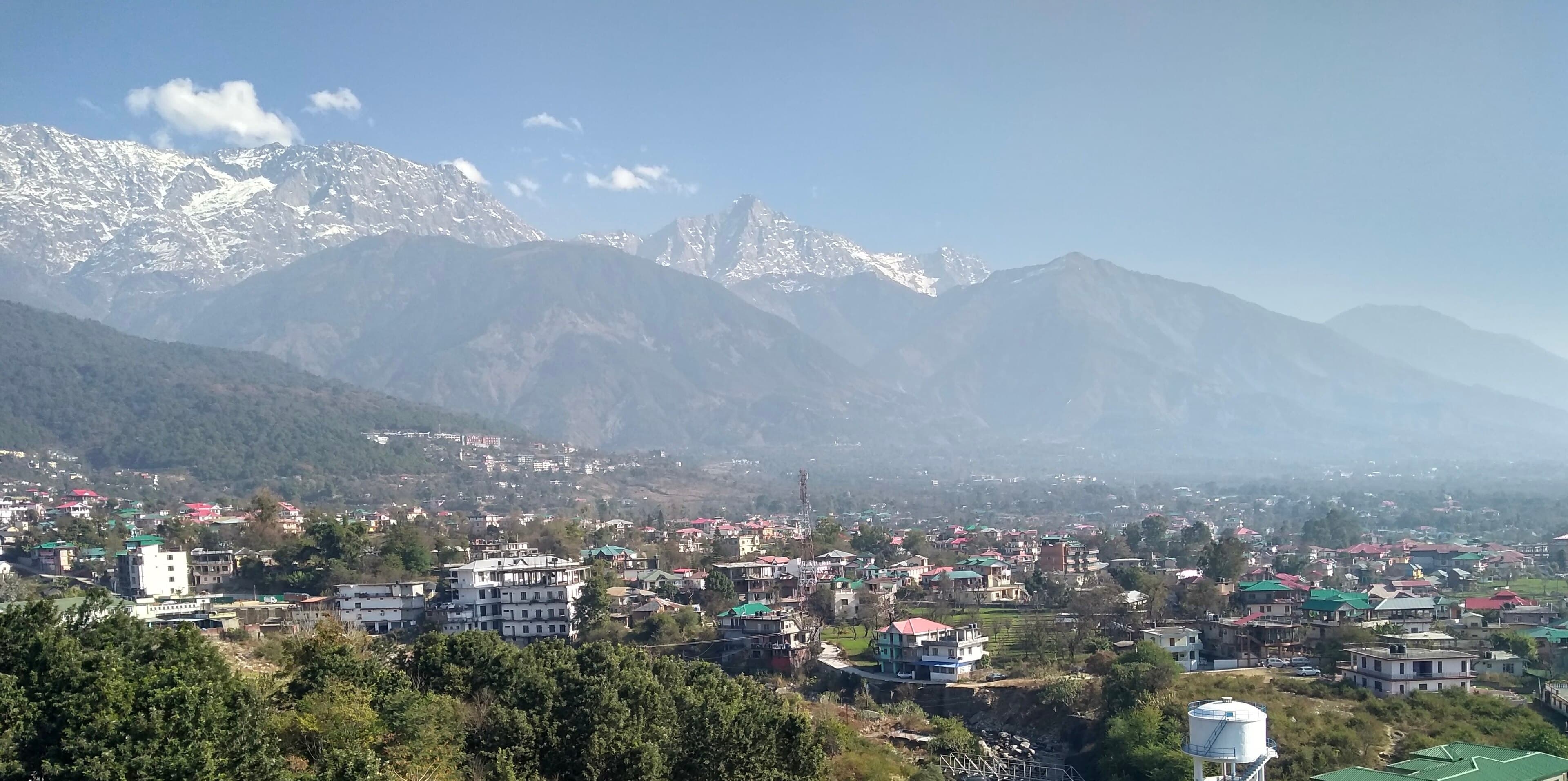 River flowing through a green Himalayan valley